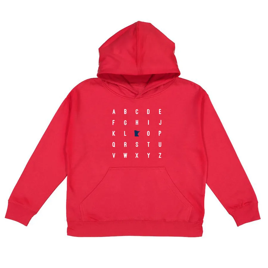 MN Alphabet Kid's Lightweight Hoodie