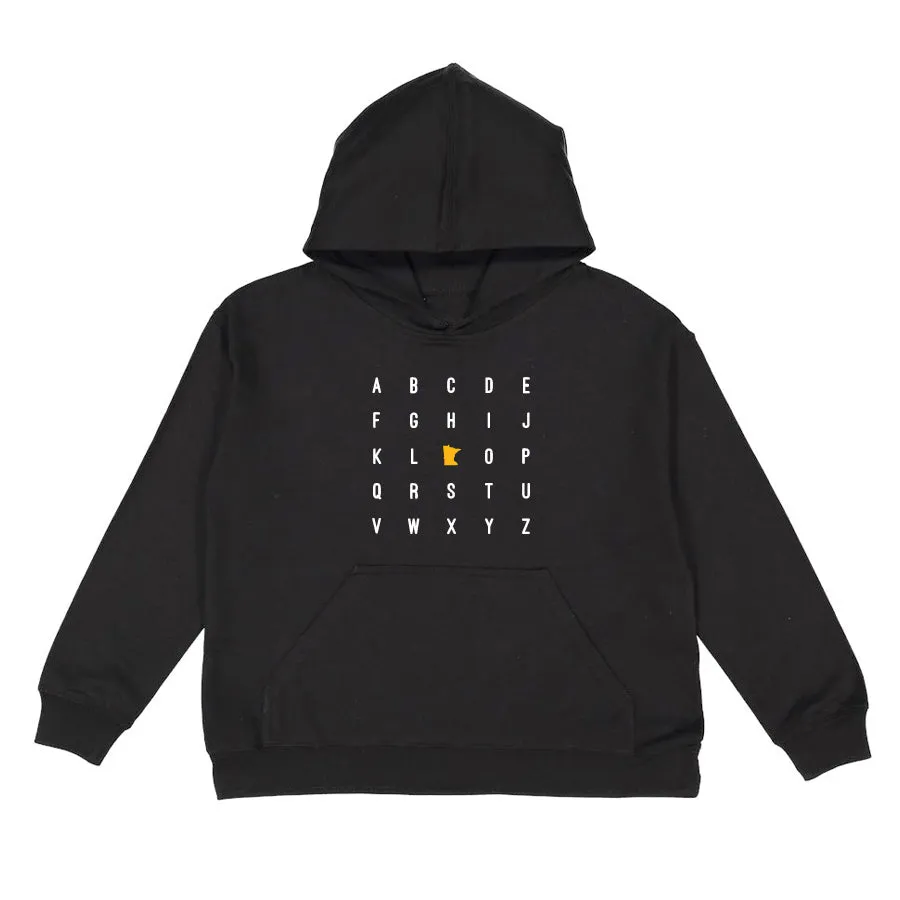 MN Alphabet Kid's Lightweight Hoodie