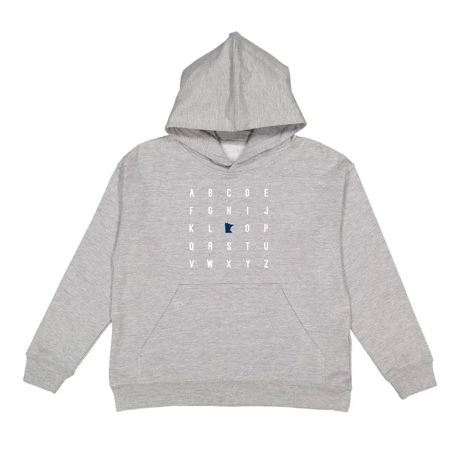 MN Alphabet Kid's Lightweight Hoodie