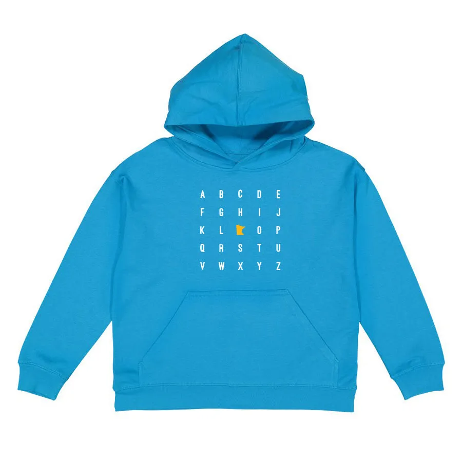 MN Alphabet Kid's Lightweight Hoodie