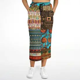 Mother Lode African Print Eco-Poly Long Pocket Skirt