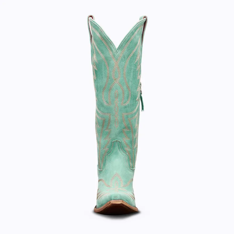 Nighthawk Taos Turquoise Leather Snip Toe Cowgirl Boots