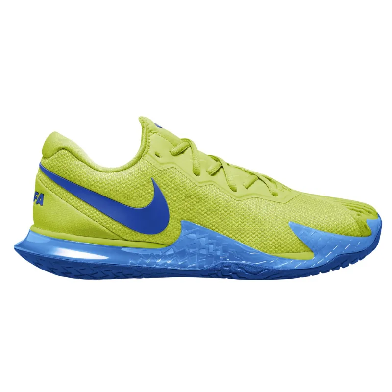 Nike Court Zoom Vapor Cage 4 Rafa Men Hard Court Tennis Shoes - Lt Lemon Twist/Game Royal-Lt Photo Blue