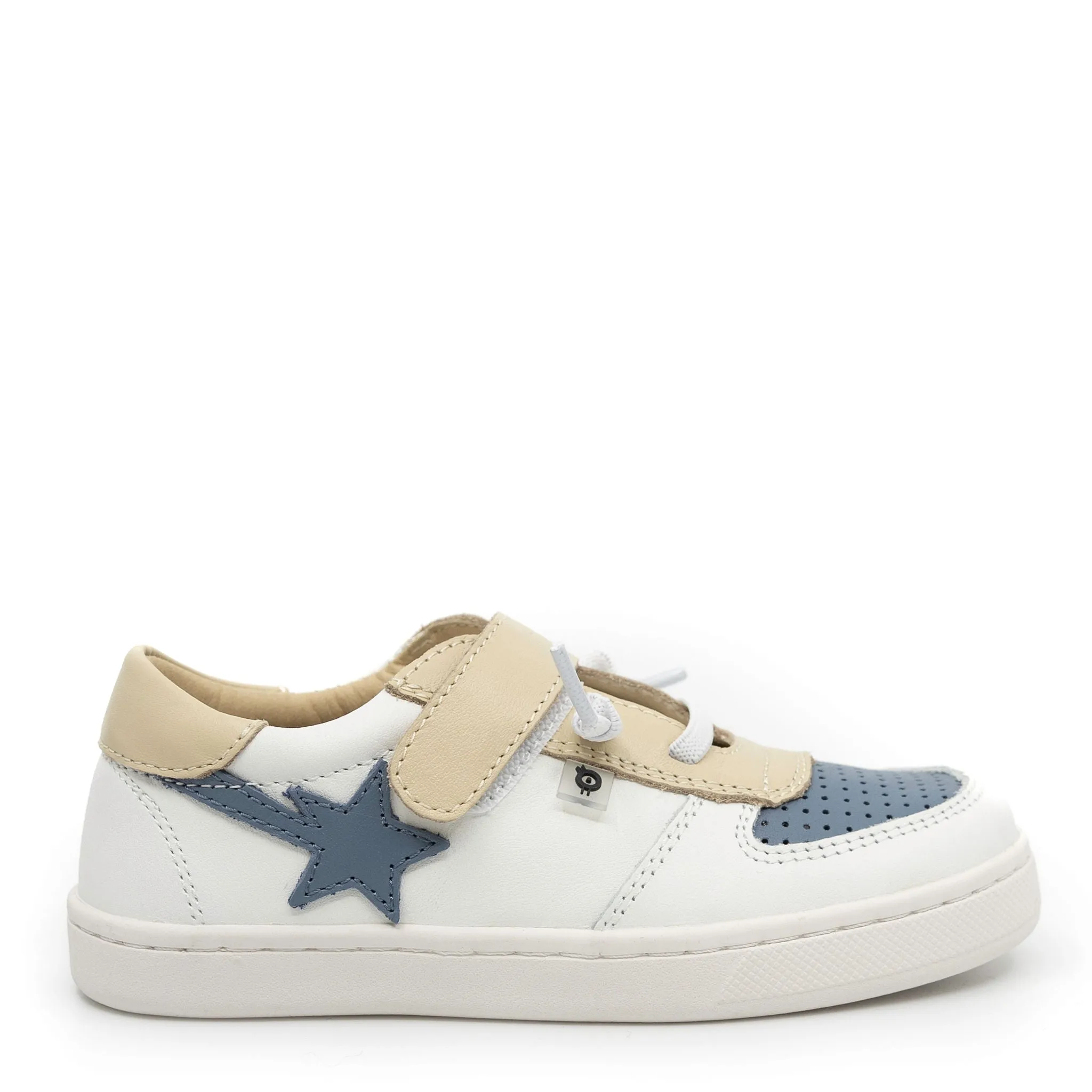 Old Soles Beige and Blue Star Sneaker