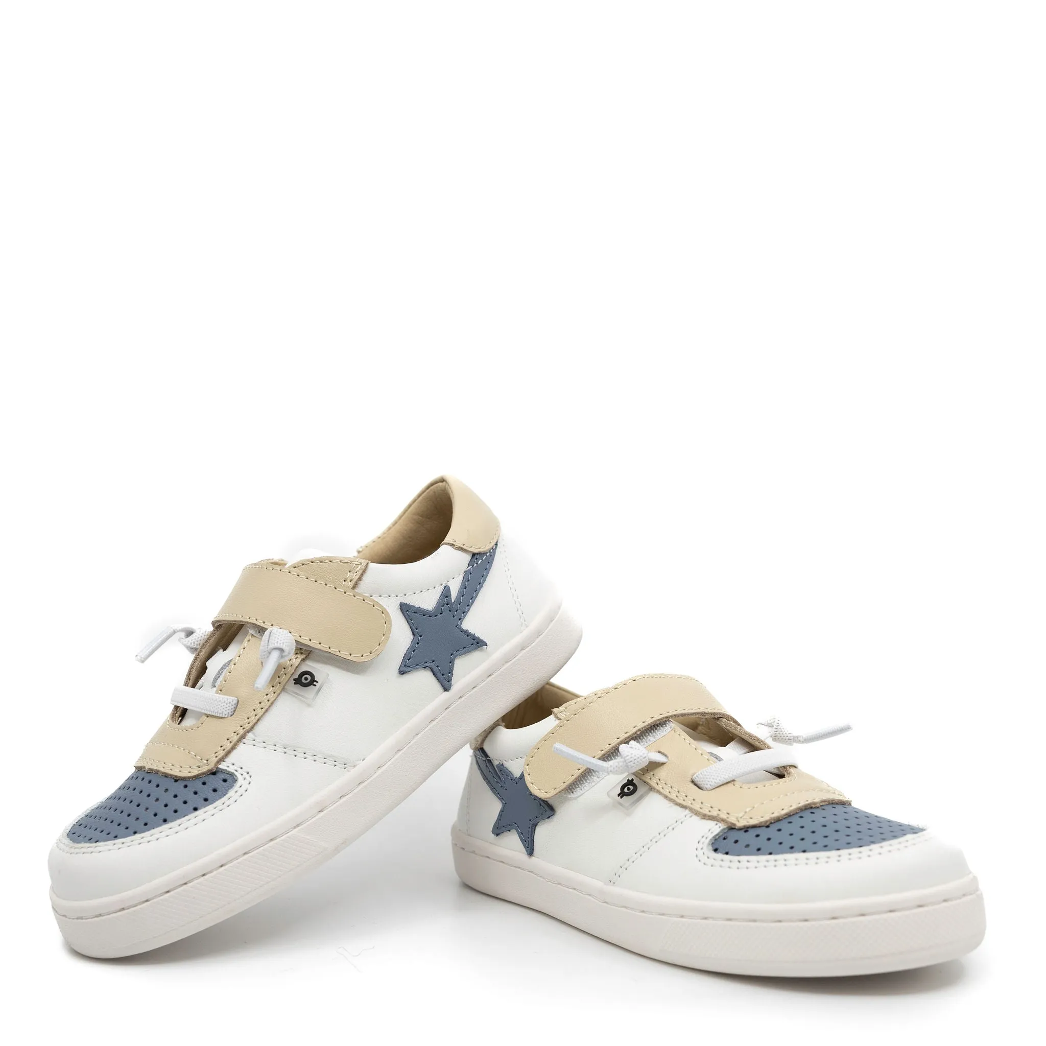 Old Soles Beige and Blue Star Sneaker