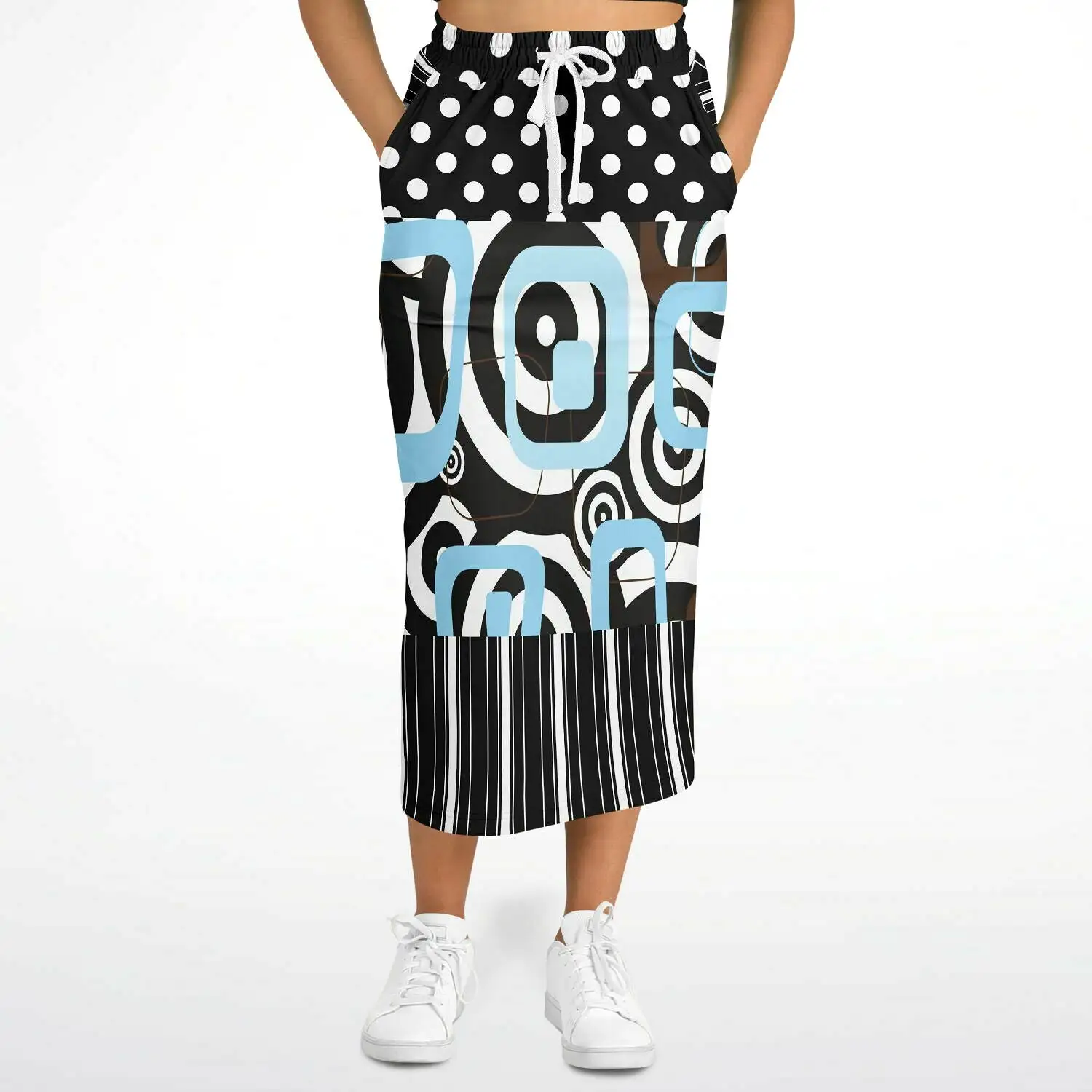 Pacific Palisades Geo Swirl Eco-Poly Long Pocket Skirt