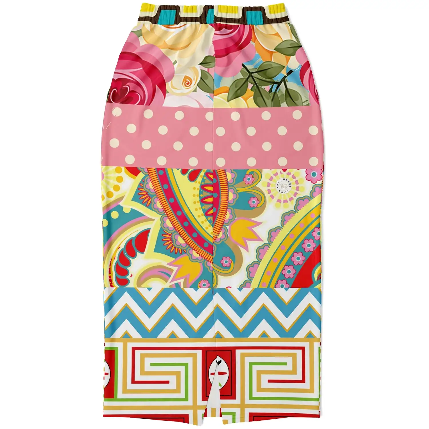 Pink Paisley Park Eco-Poly Long Pocket Skirt