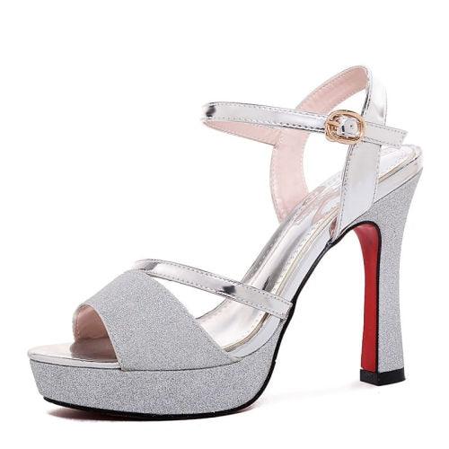 Platform Buckle High Heels