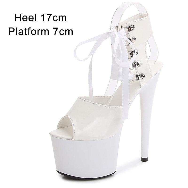 Pole Dance Sandals 15CM Clear High Heels