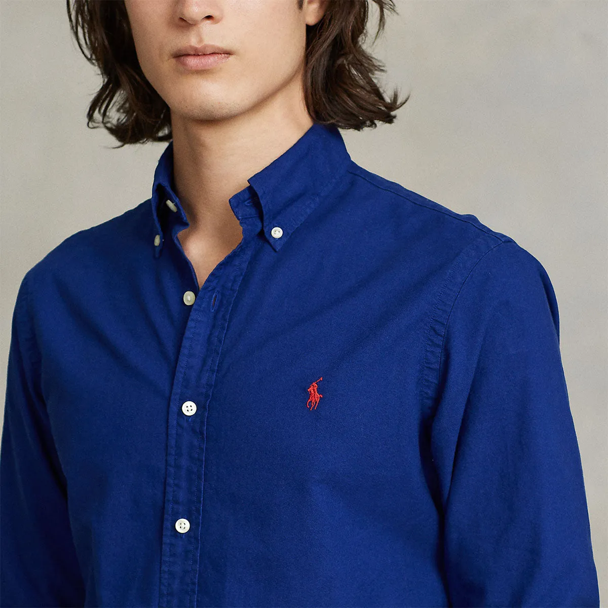 Polo Ralph Lauren - Slim Fit Long Sleeve Sport Shirt in Blue