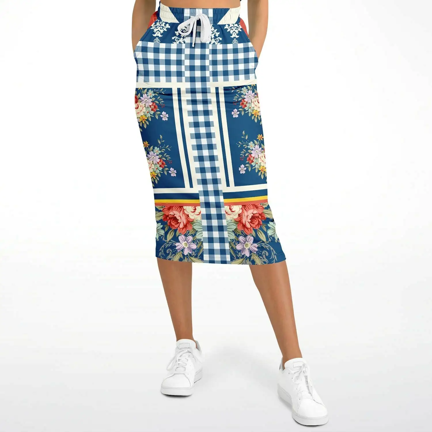 Porcelain Fleur Eco-Poly Long Pocket Skirt