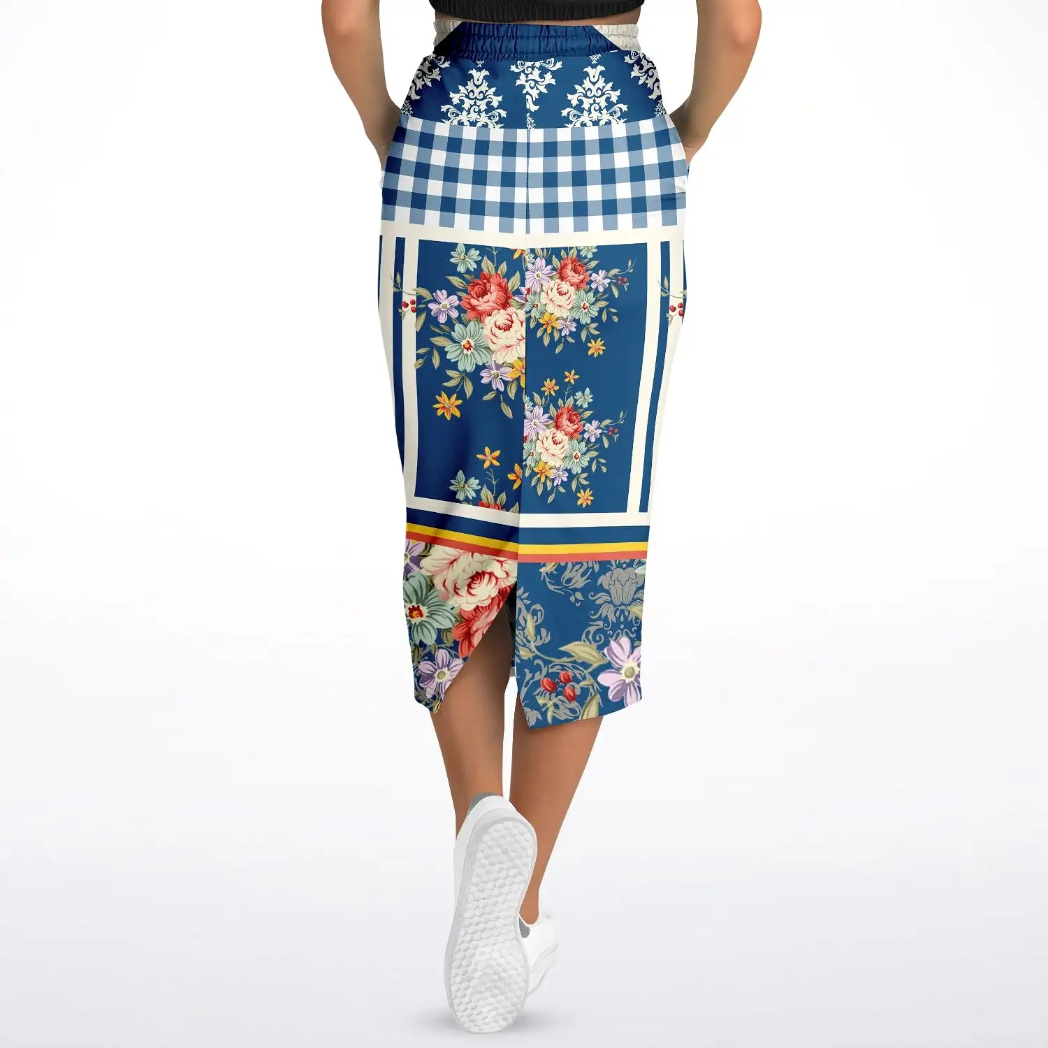 Porcelain Fleur Eco-Poly Long Pocket Skirt