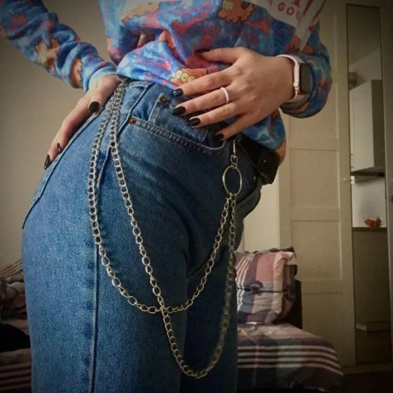 Punk Rock Metal Pants Waist Chain