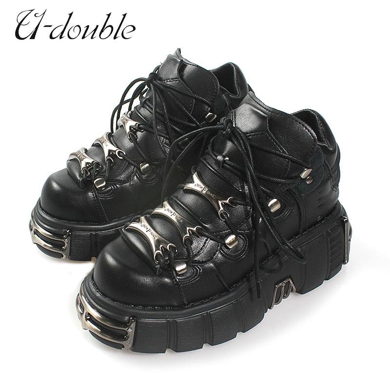 Punk Style Women Shoes Lace-up heel height 6CM Platform Shoes