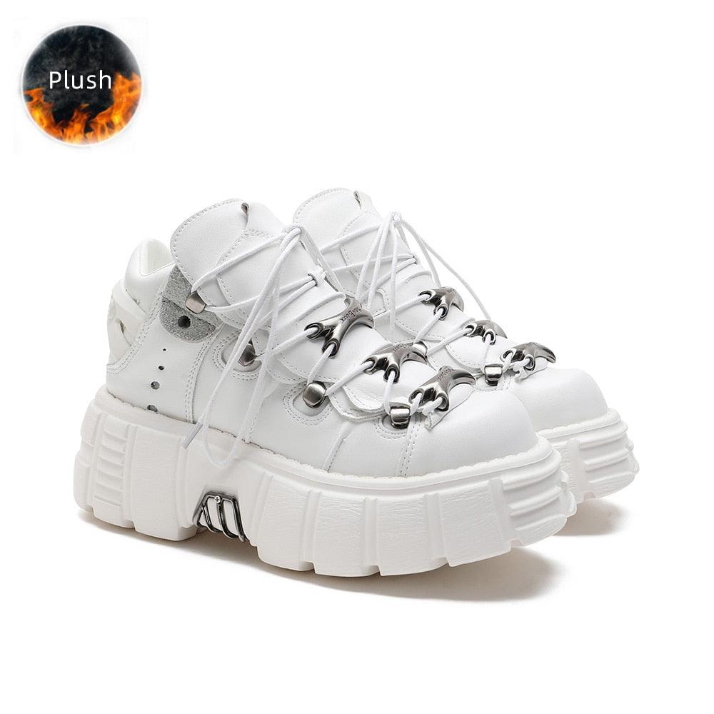 Punk Style Women Shoes Lace-up heel height 6CM Platform Shoes