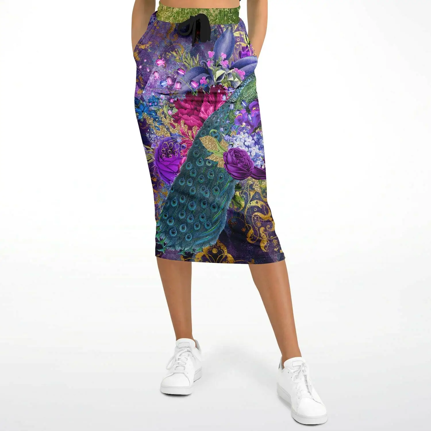 Purple Fusion Eco-Poly Long Pocket Skirt