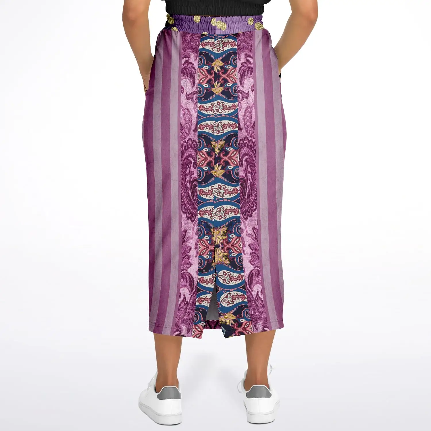 Purple Jamboree Eco-Poly Long Pocket Skirt