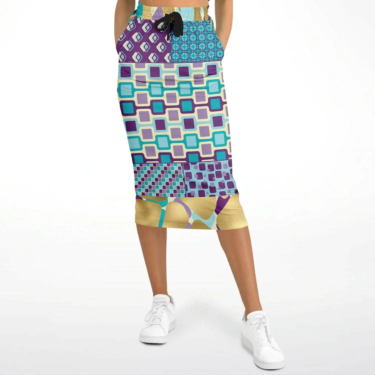 Purple Jetson Eco-Poly Long Pocket Skirt