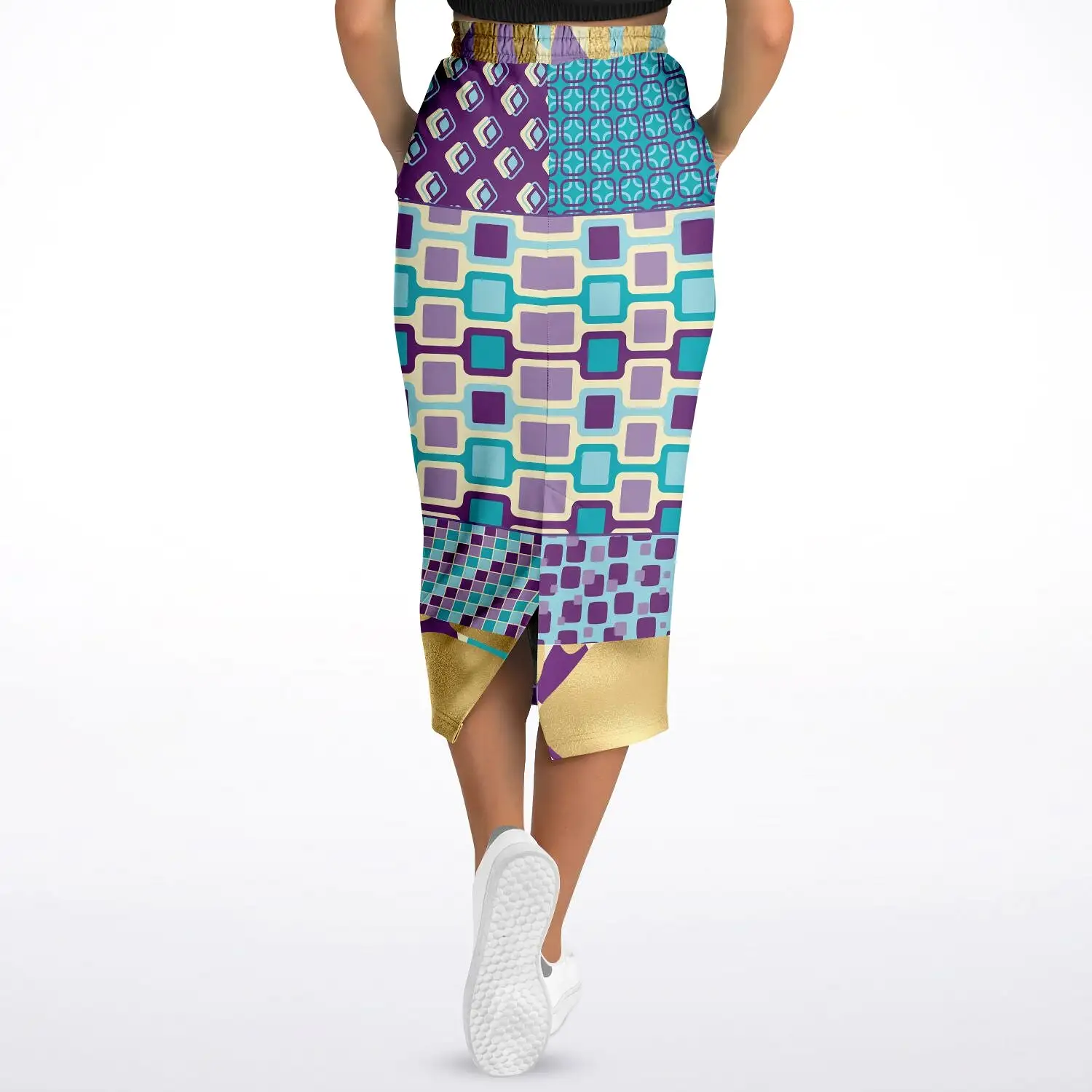 Purple Jetson Eco-Poly Long Pocket Skirt