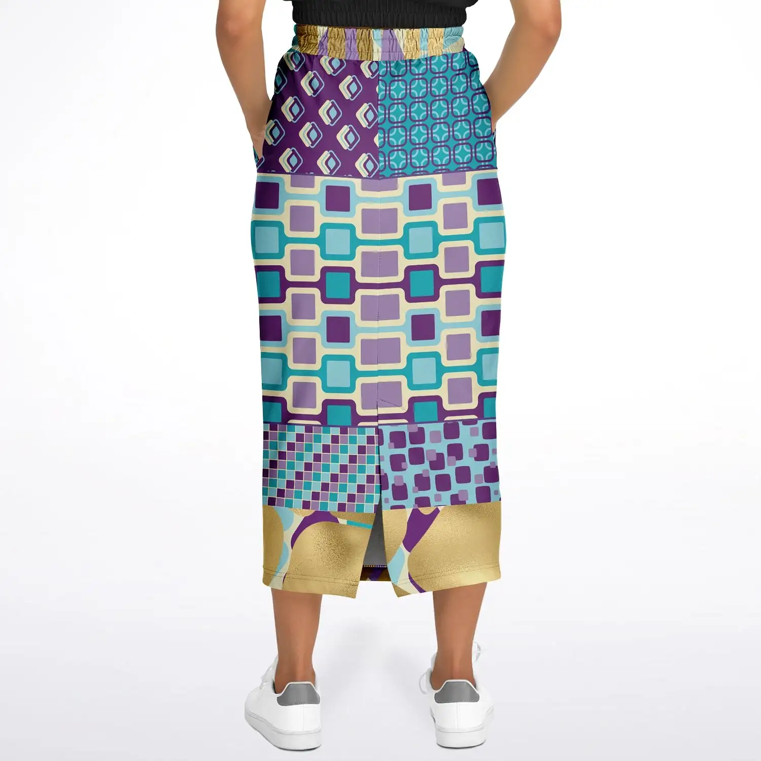 Purple Jetson Eco-Poly Long Pocket Skirt