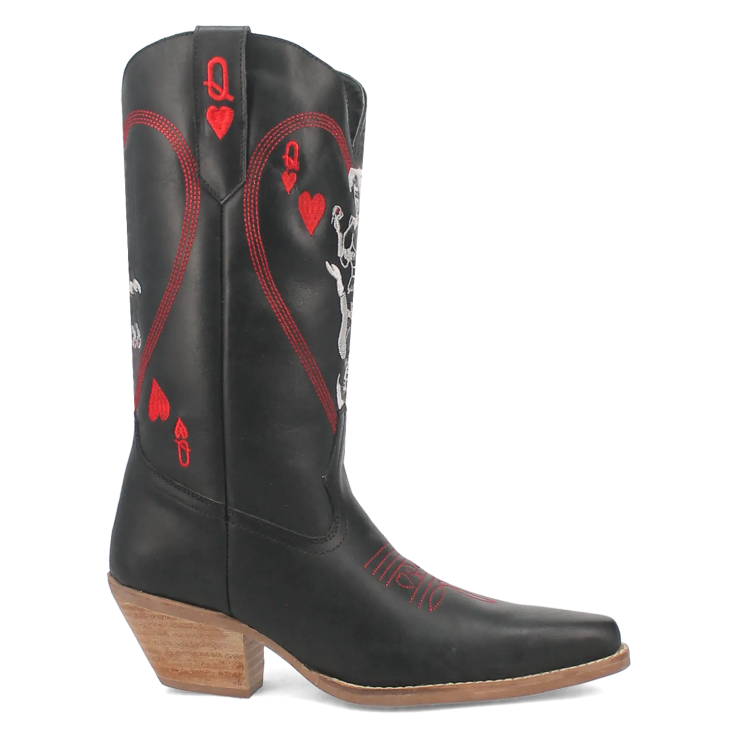 Queen A Hearts Black Leather Boot (DS)