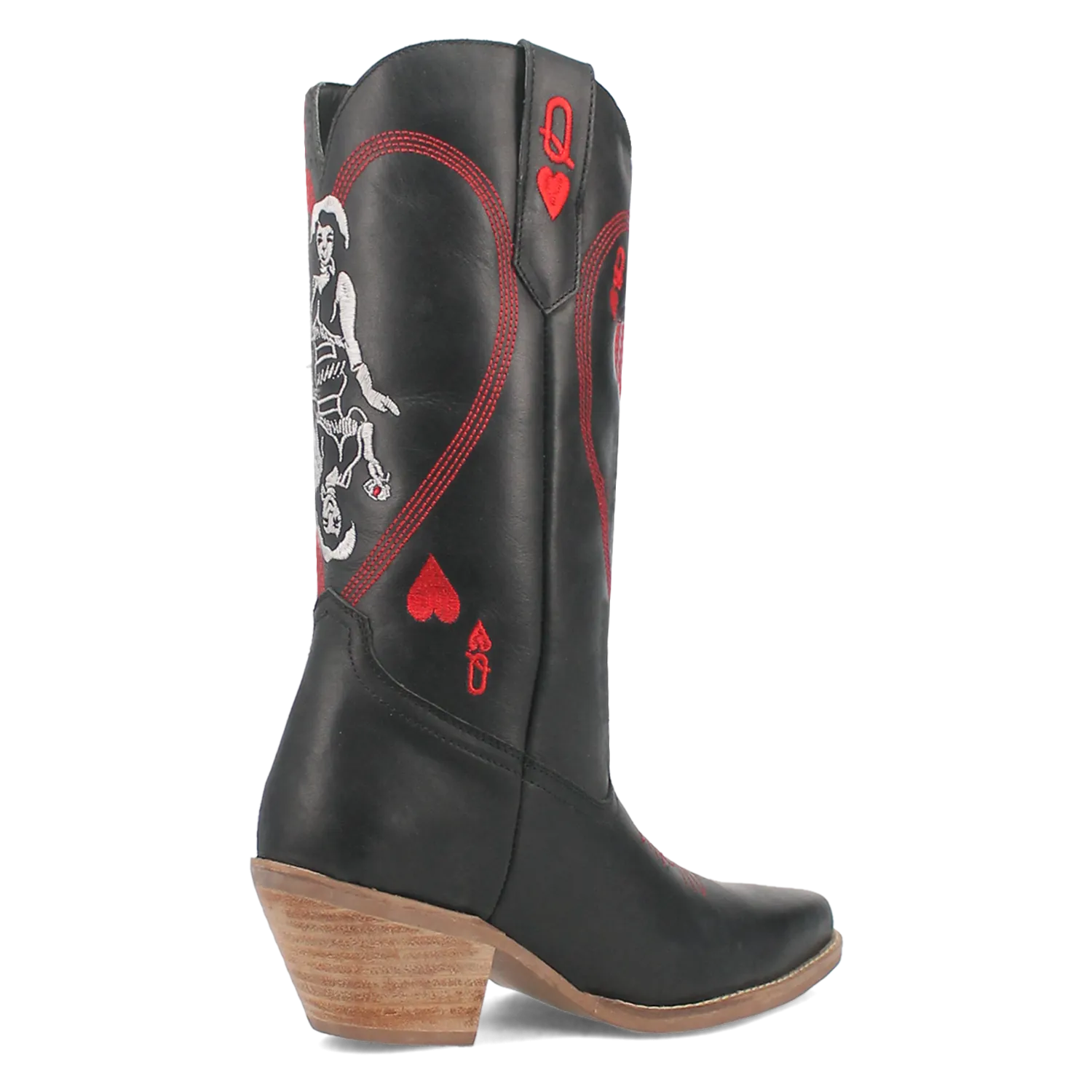 Queen A Hearts Black Leather Boot (DS)