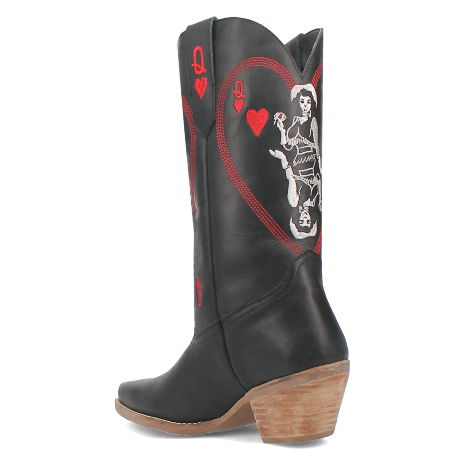 Queen A Hearts Black Leather Boot (DS)