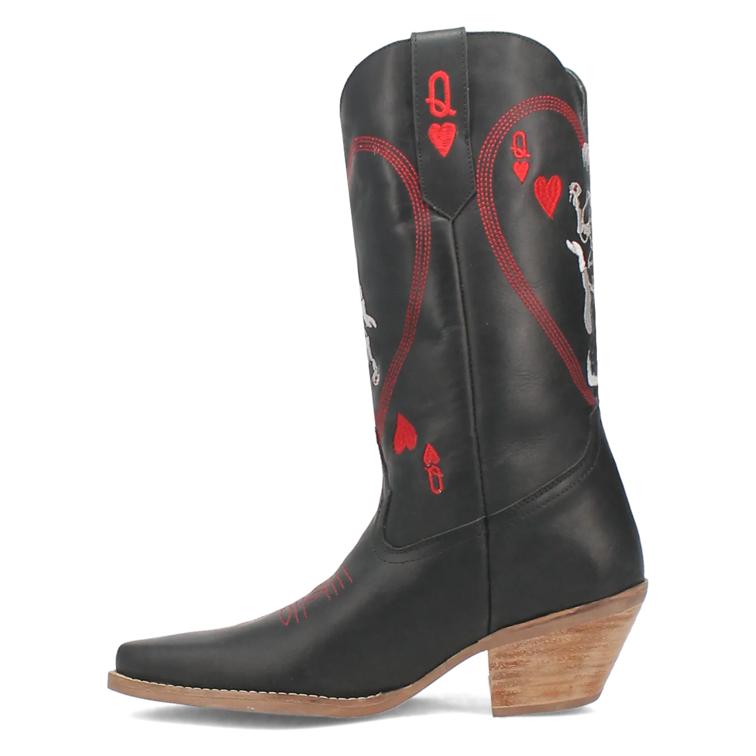 Queen A Hearts Black Leather Boot (DS)