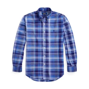 Ralph Lauren - Slim Fit Plaid Oxford Shirt in Blue Mix