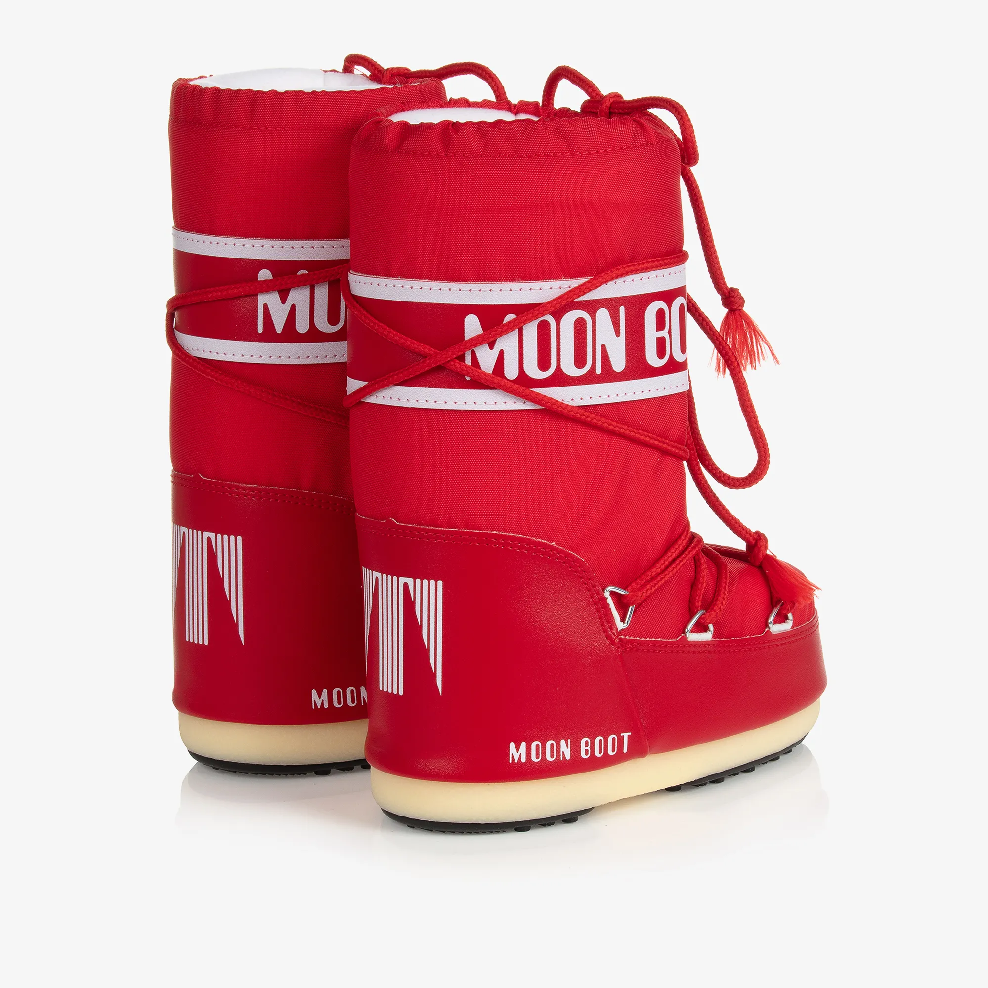 Red & White Icon Snow Boots