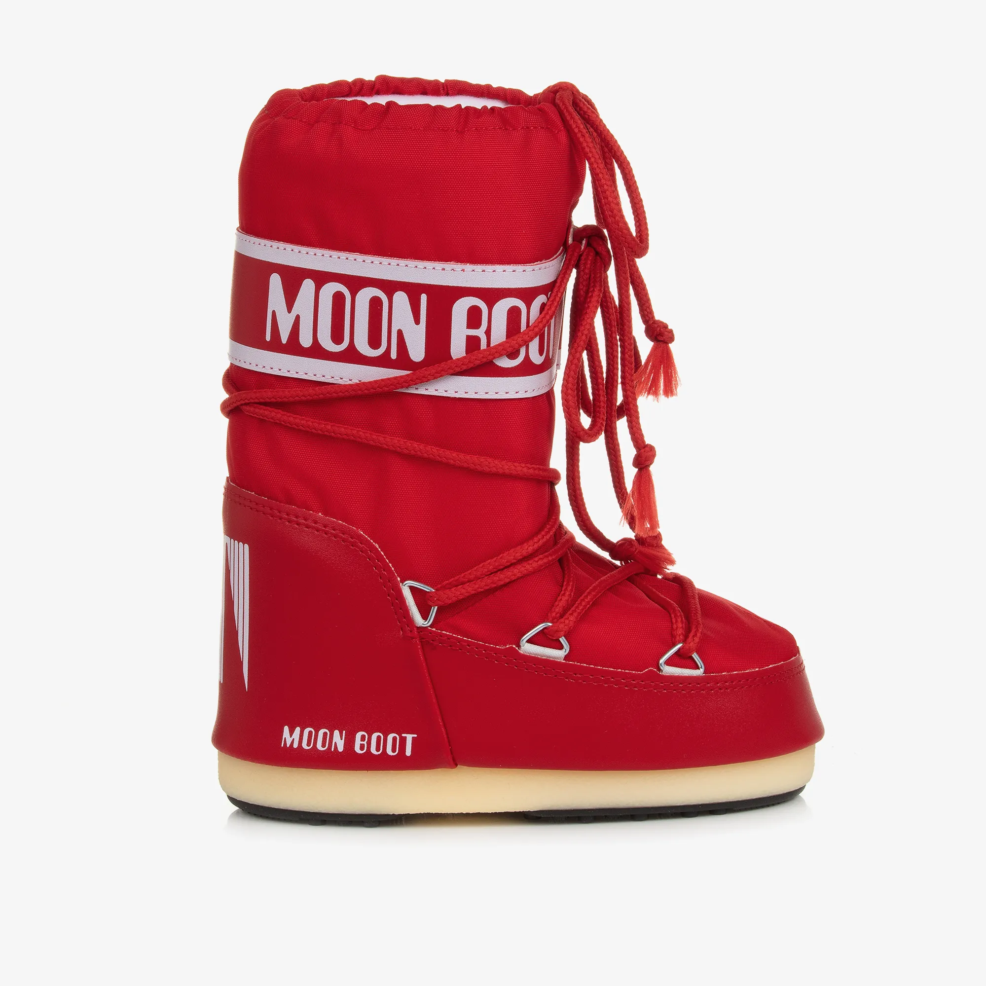 Red & White Icon Snow Boots