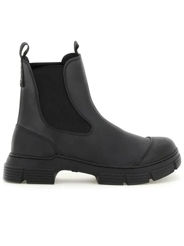 Rubber Chelsea Boots Black