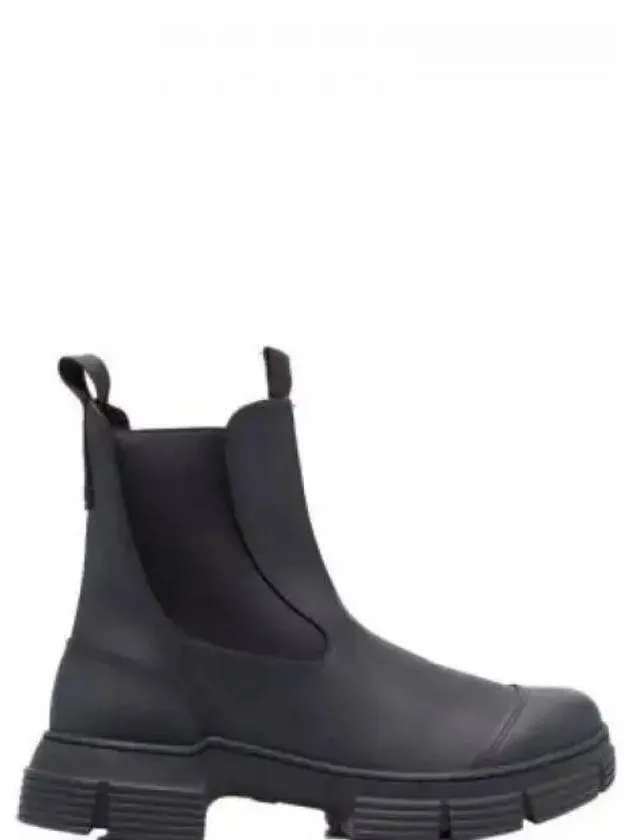 Rubber Chelsea Boots Black