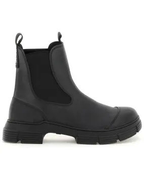 Rubber Chelsea Boots Black