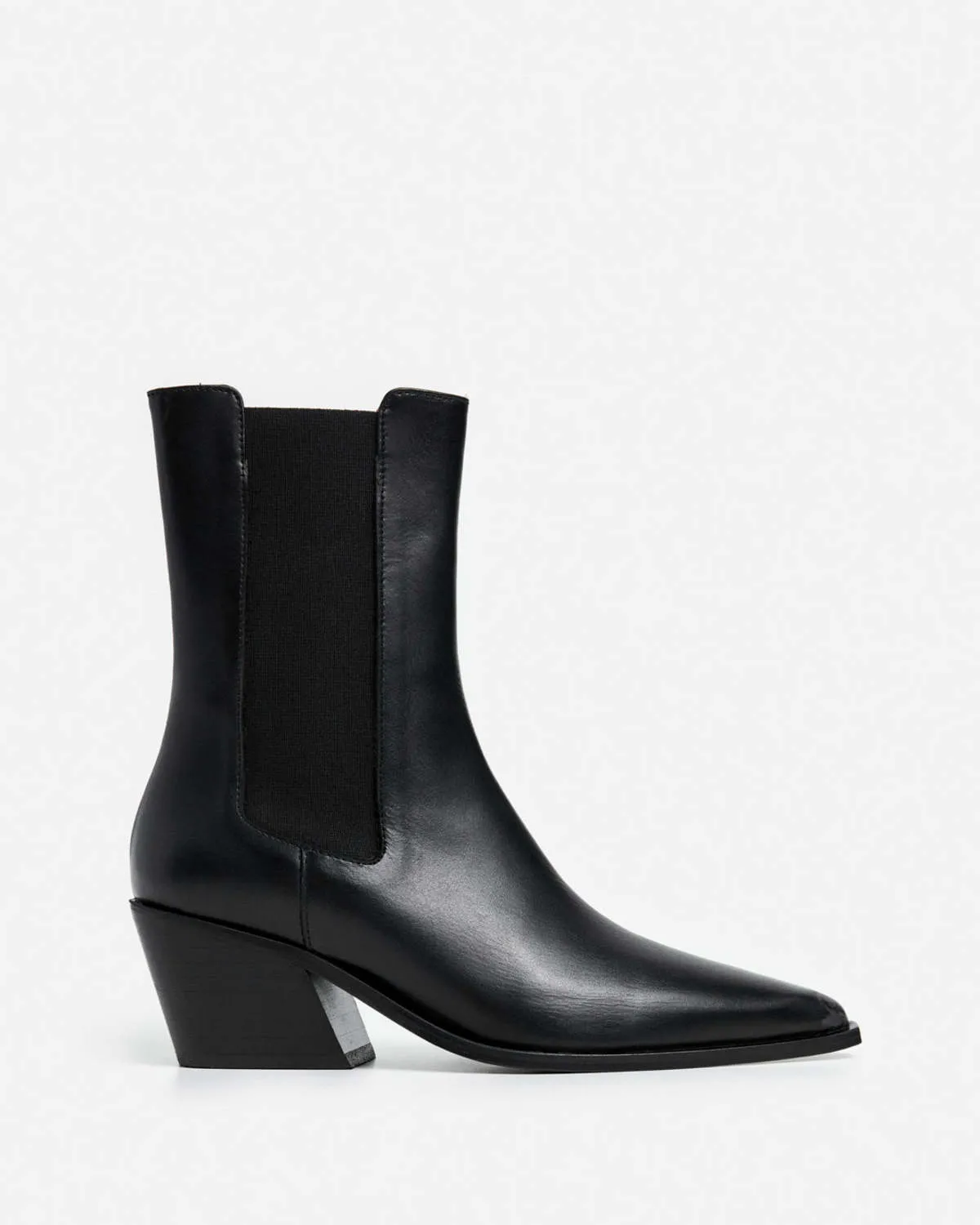 Sandra Black Leather Boots - Black