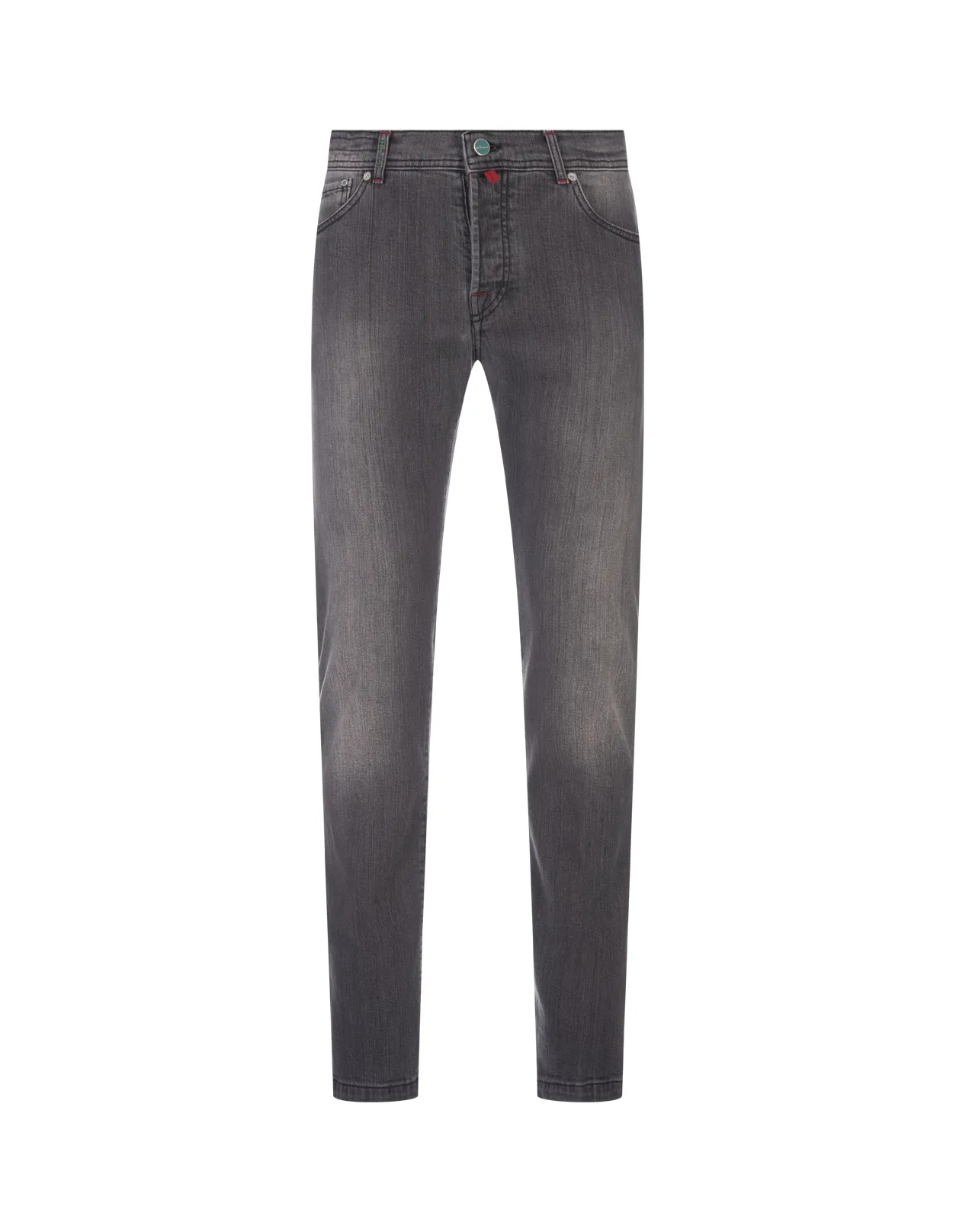 Slim Fit Jeans In Grey Stretch Denim