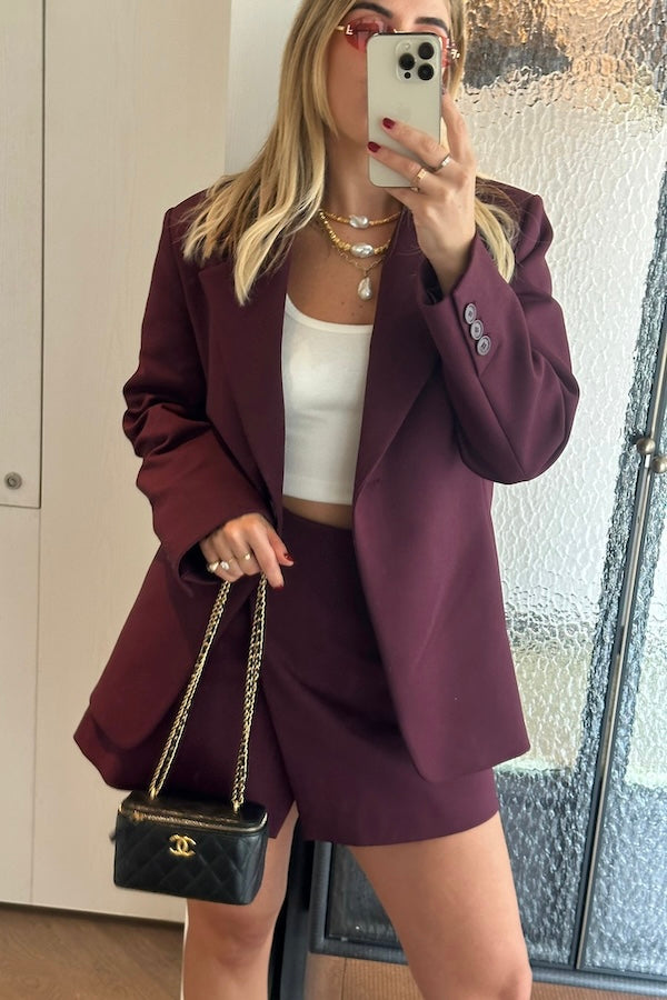 Sol Blazer Burgundy