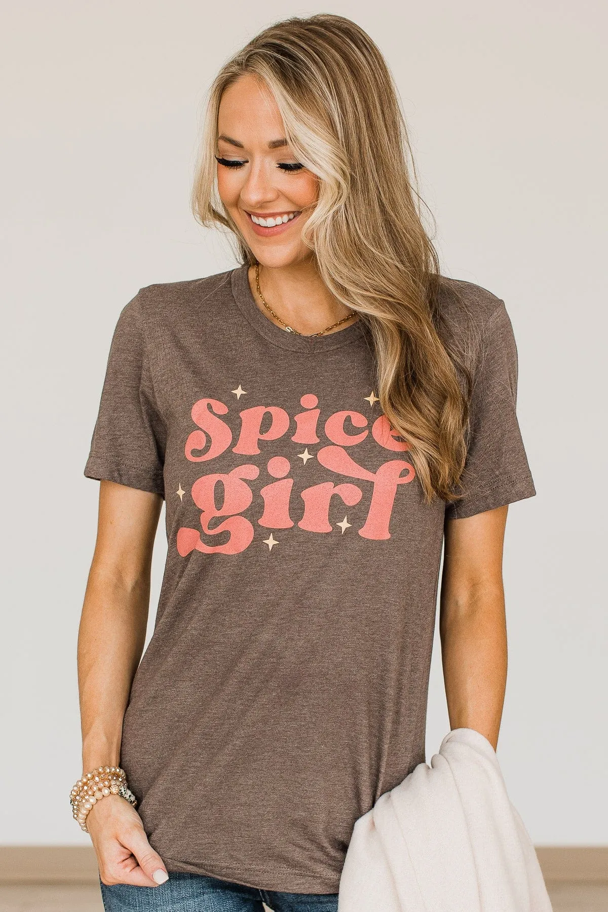 Spice Girl Graphic Tee- Mocha