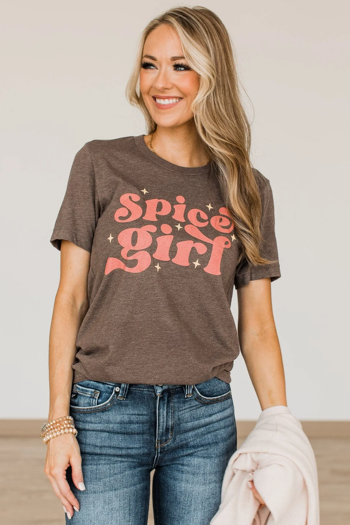 Spice Girl Graphic Tee- Mocha