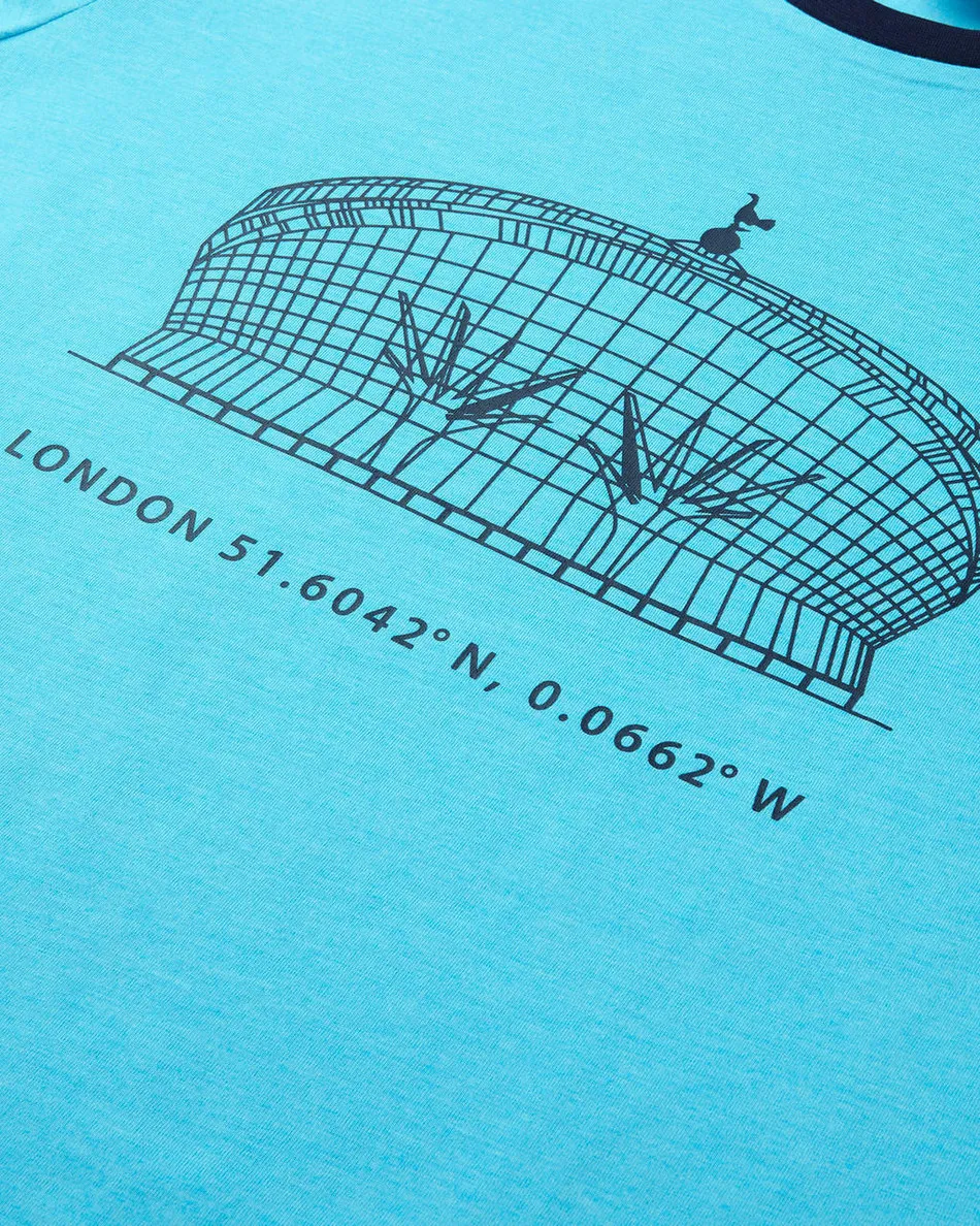 Spurs London Back Print Stadium Blue T-Shirt