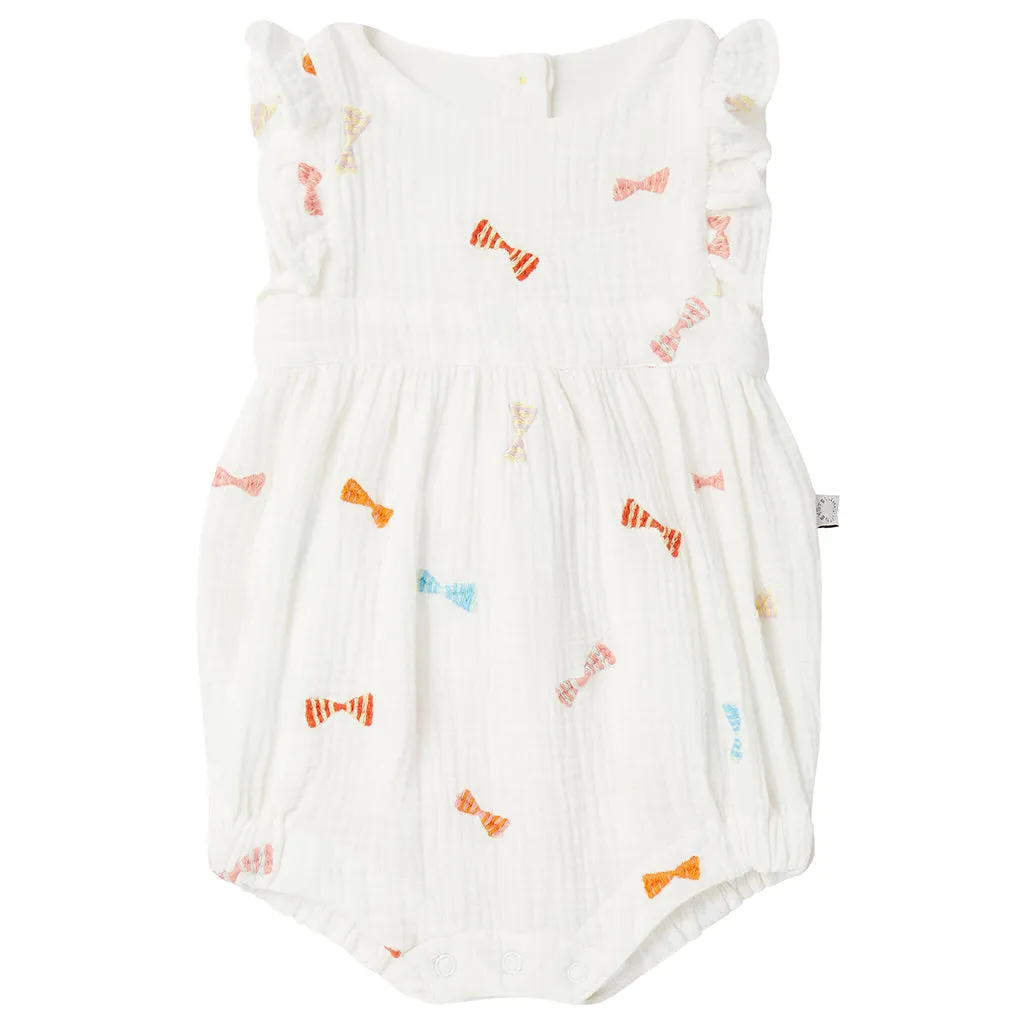 Stella McCartney Baby Bows Romper White