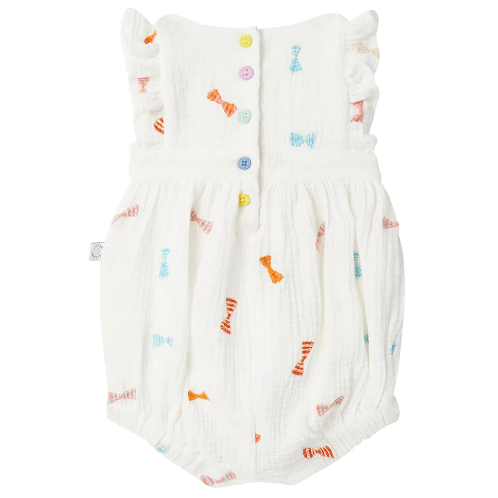 Stella McCartney Baby Bows Romper White