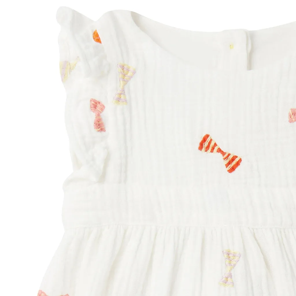 Stella McCartney Baby Bows Romper White