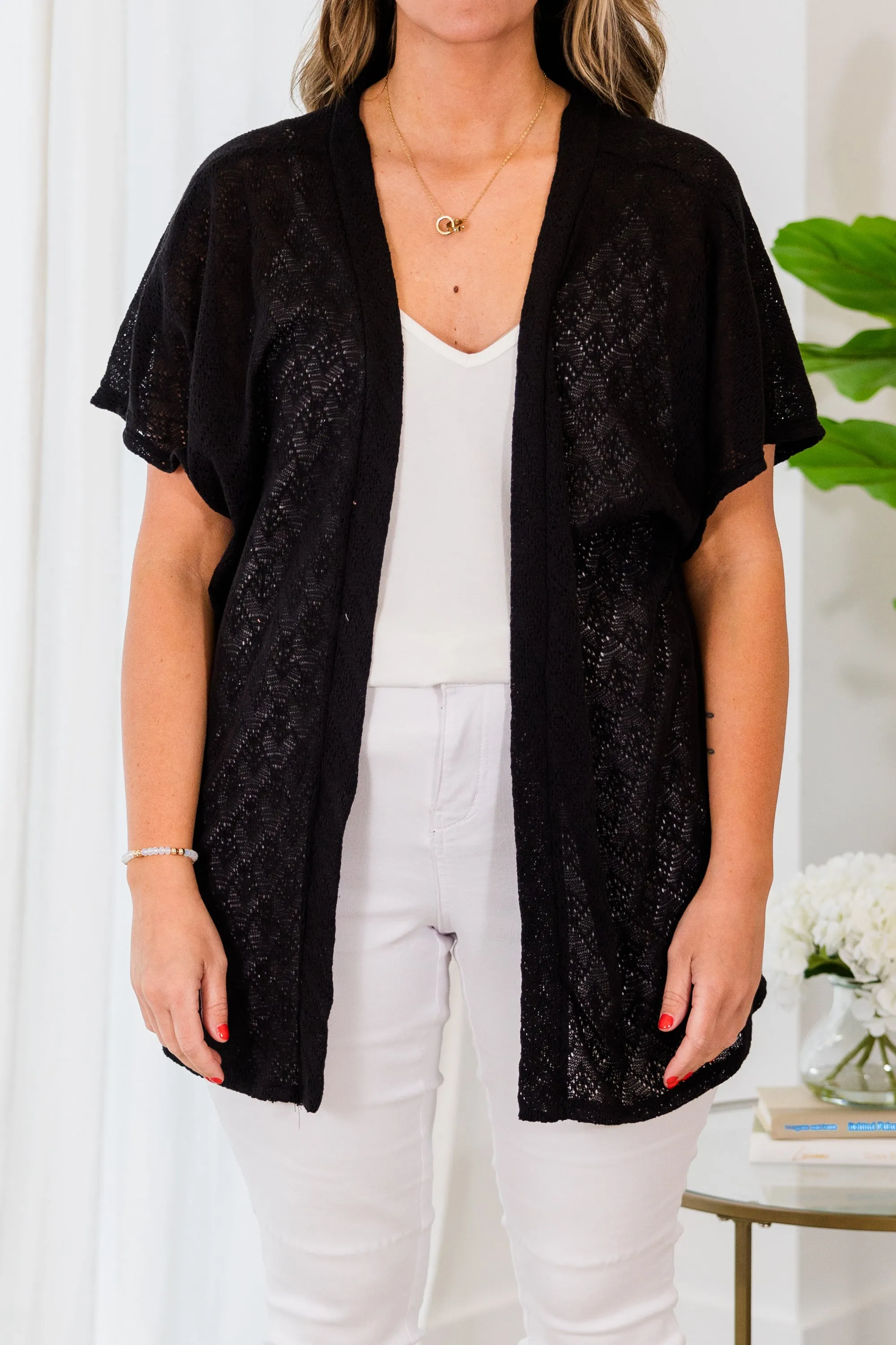 Surf The Tides Kimono, Black