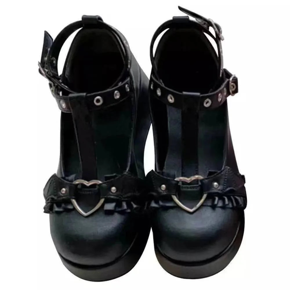 Sweet Bow Lace Women Platform Shoes Round Toe Shallow