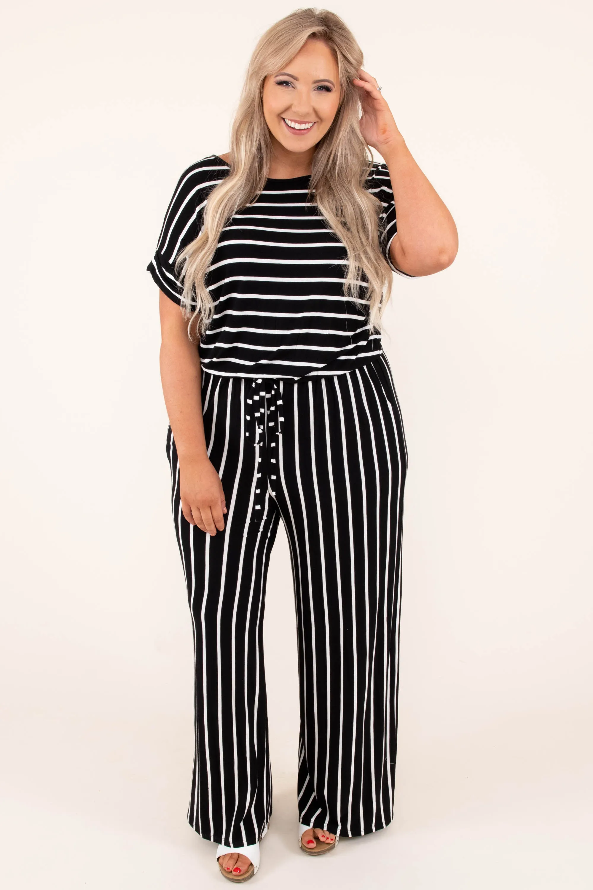 Take The World Jumpsuit, Black-Ivory