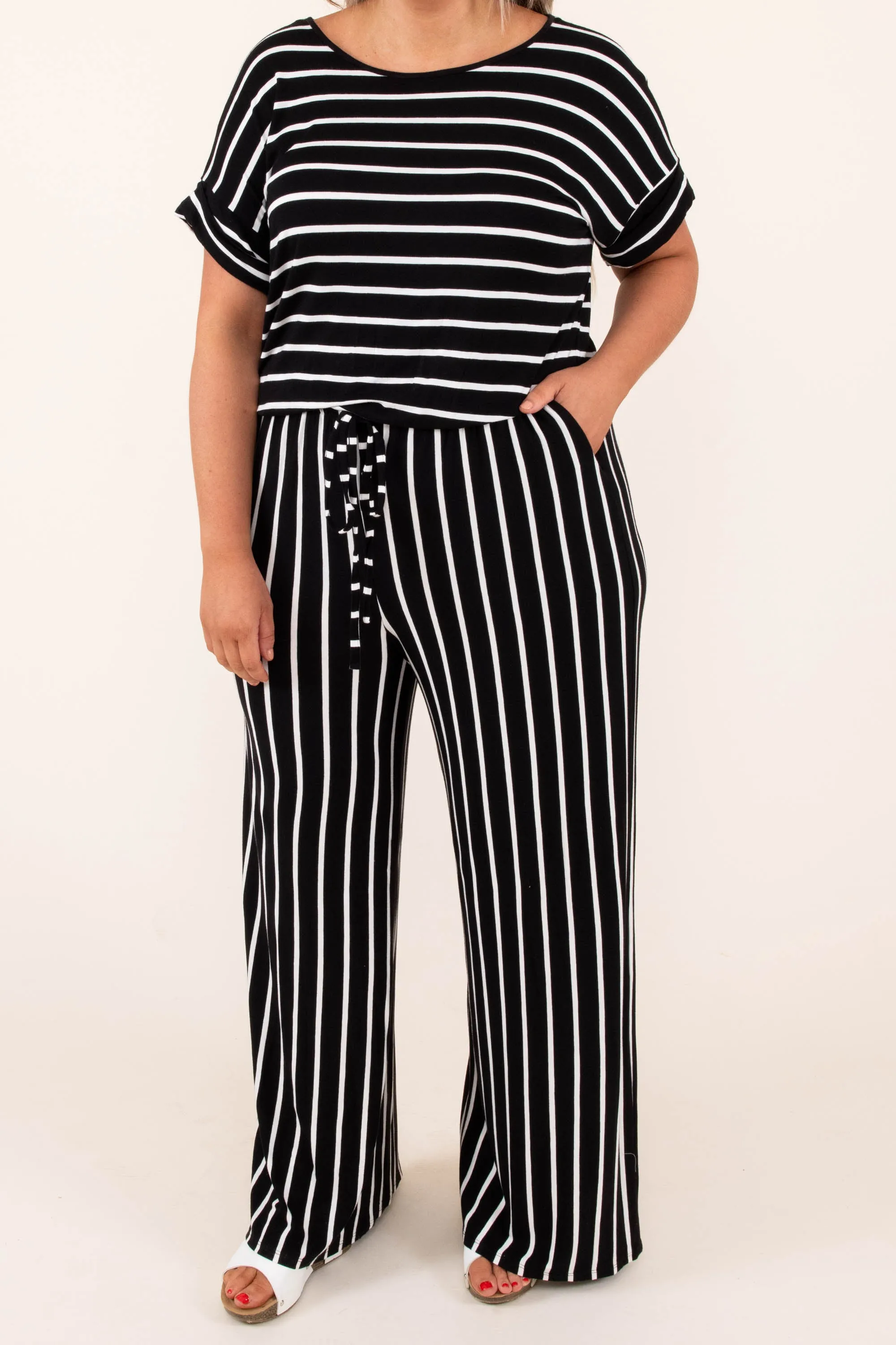 Take The World Jumpsuit, Black-Ivory