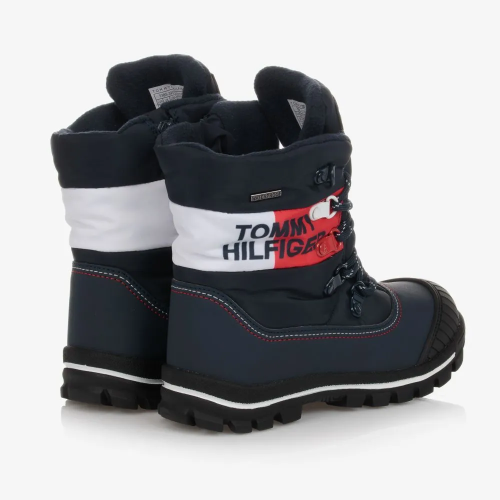 Teen Boys Navy Blue Snow Boots