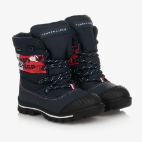 Teen Boys Navy Blue Snow Boots