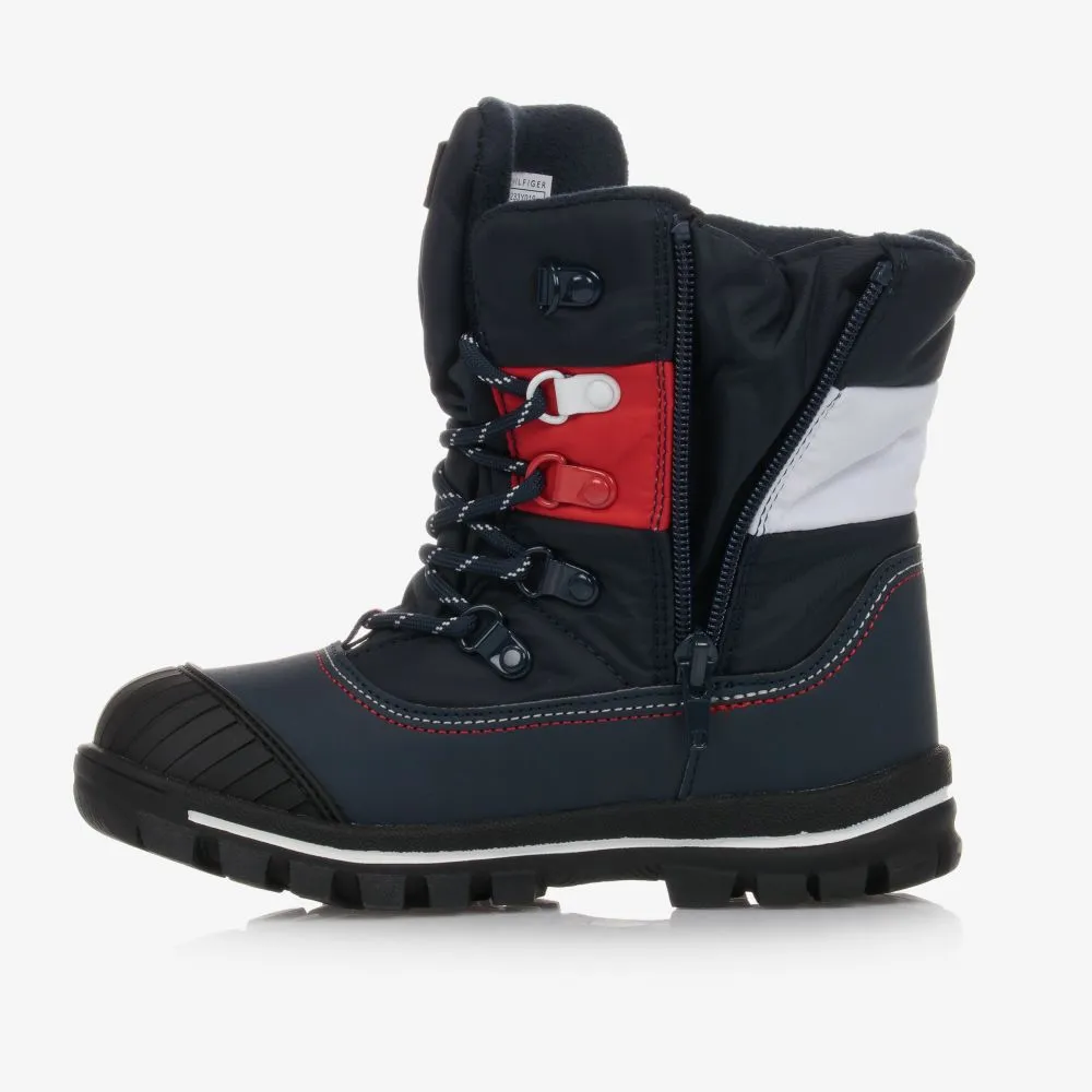 Teen Boys Navy Blue Snow Boots